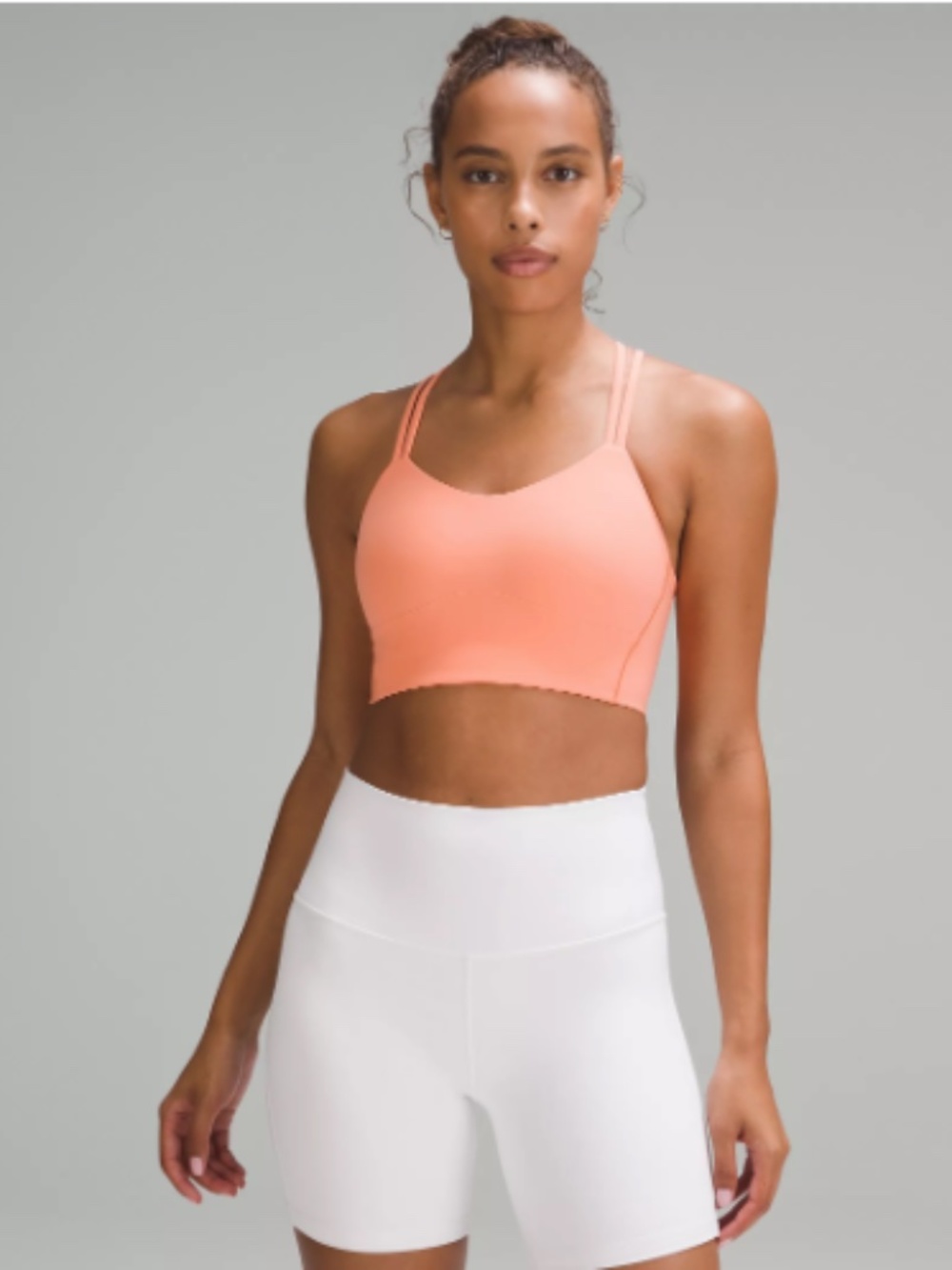 Lululemon - Like a Cloud Longline Bra - Sunny Coral - Size 6